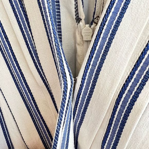 Anthropologie Greylin Blue Striped Josie Romper Shorts Size M Belted Soft - Picture 12 of 16